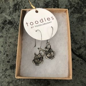 Pewter Owl Earrings